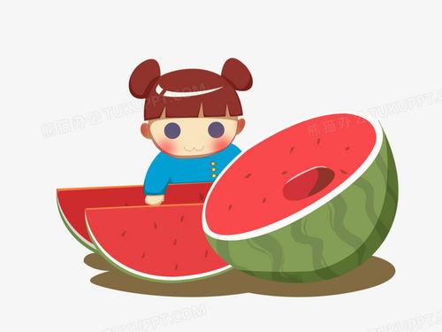 小娃吃瓜视频素材,萌态十足，解锁夏日欢乐时光